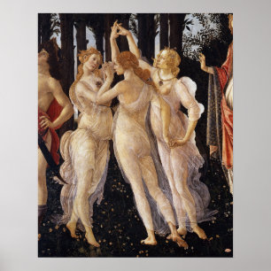 Poster Primavera, Trois Grâces, par Sandro Botticelli