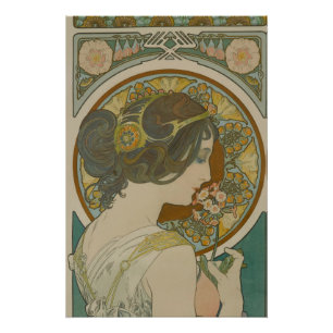 Poster Primrose par Alphonse Mucha