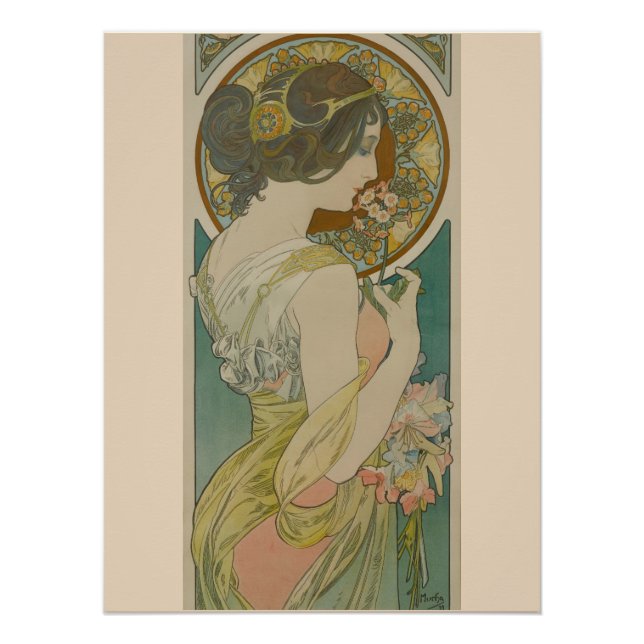 Poster Primrose par Alphonse Mucha (1899) (Devant)