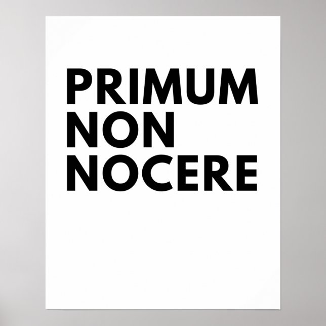 Poster Primum Non Nocere Le serment hippocratique de l'in (Devant)