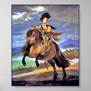 Poster Prince Baltasar Carlos à cheval