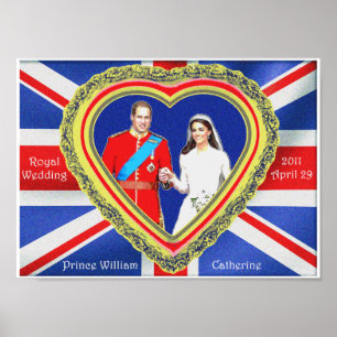 Poster Prince William et Catherine Royal Mariage