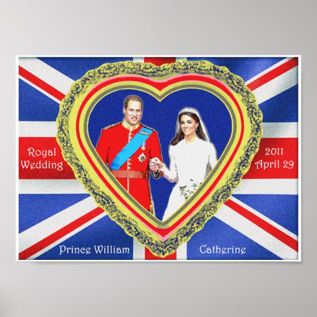 Poster Prince William et Catherine Royal Mariage (Devant)
