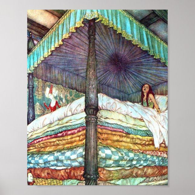 Poster Princess And The Pea Print - Fairy Tale Hans Ander (Devant)