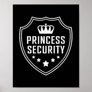 Poster Princess Security Protection Anniversaire de la fa
