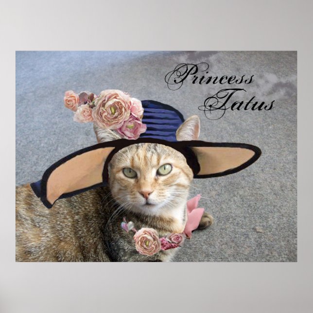 POSTER PRINCESS TATUS /ELEGANT CAT, GRAND DIVA CASQUETTE  (Devant)