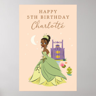 Poster Princess Tiana l Girls Anniversaire