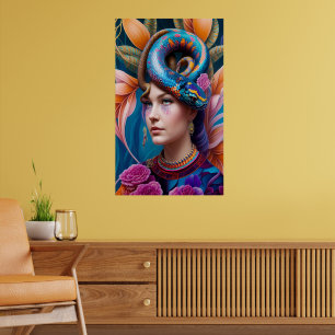 Poster Princesse aux cheveux de serpent