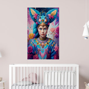 Poster princesse aux yeux bleus