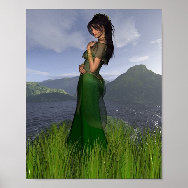 Poster Princesse celte dans les montagnes (Devant)