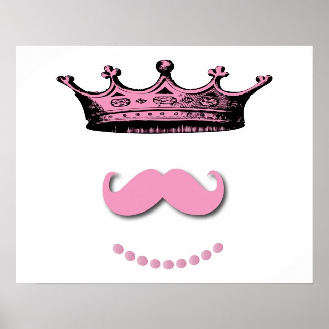 Poster Princesse Crown et Moustache (Devant)