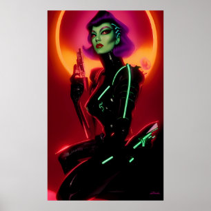 Poster Princesse Cybrella au Bal Cyberpunk