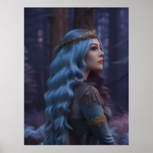 Poster Princesse dans la forêt