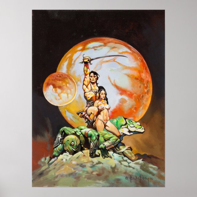 Poster Princesse de Mars Frank Frazetta (Devant)