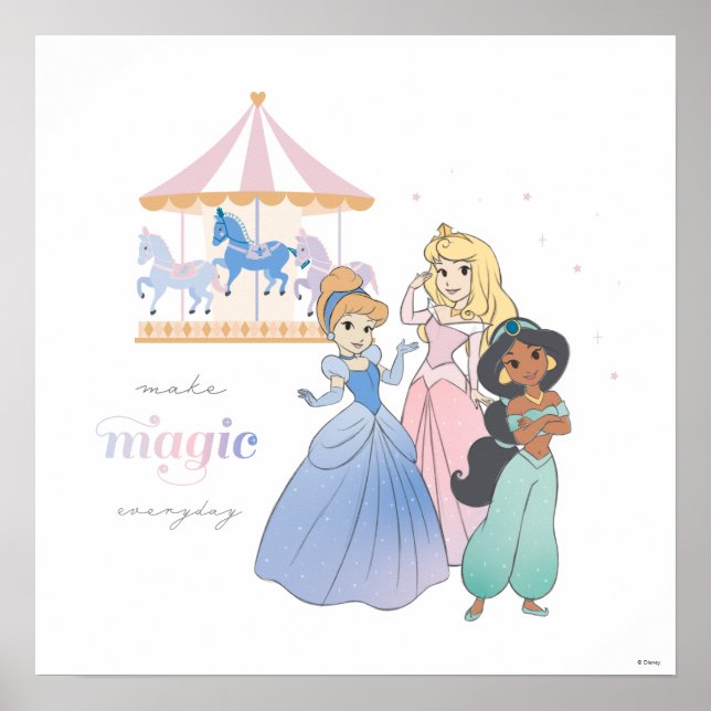 Poster Princesse Disney | Faire la magie (Devant)