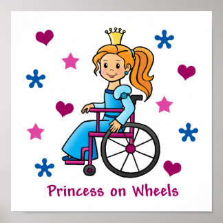 Poster Princesse en fauteuil roulant