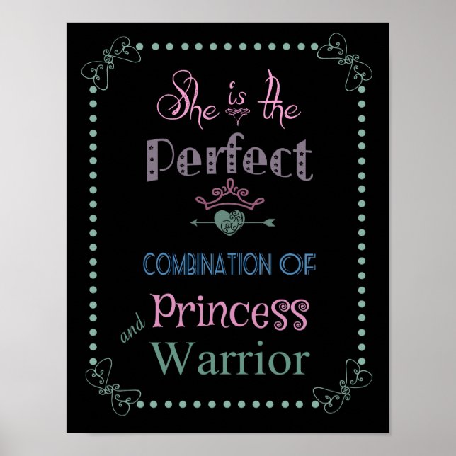Poster Princesse et Guerrier (Devant)