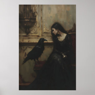 Poster Princesse gothique, Art de corbeau ingénieux, Roma