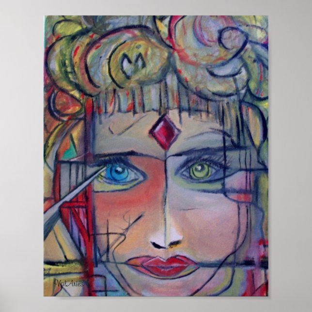 Poster Princesse guerrière par ValAries - 8" x 10" Imprim (Devant)