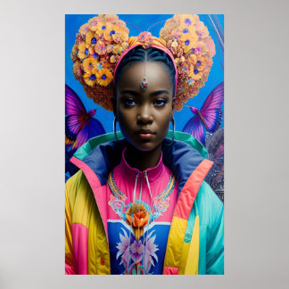 Poster princesse imperméable colorée