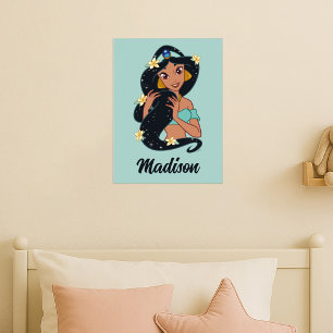 Poster Princesse Jasmine - Cheveux et fleurs étincelants