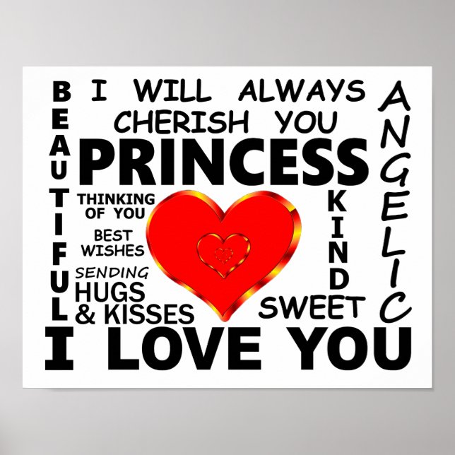 Poster Princesse Je T'Aime (Devant)