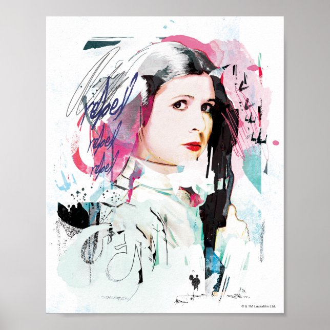 Poster Princesse Leia | Rebel Collage (Devant)