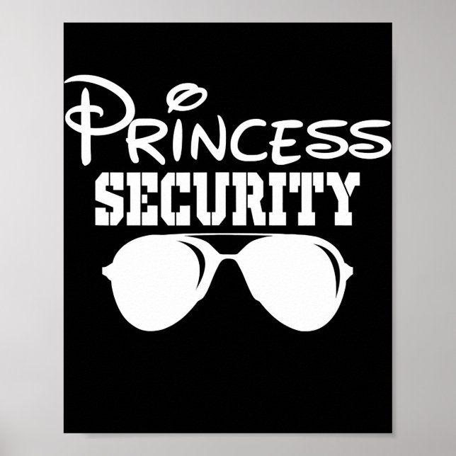 Poster Princesse Sécurité Anniversaire Famille Correspond (Devant)