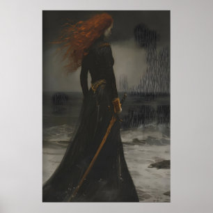 Poster Princesse Victorienne avec Toile d'Art de Paysage 