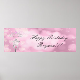 Poster Princesse Wand & Couronne Custom Anniversaire de f