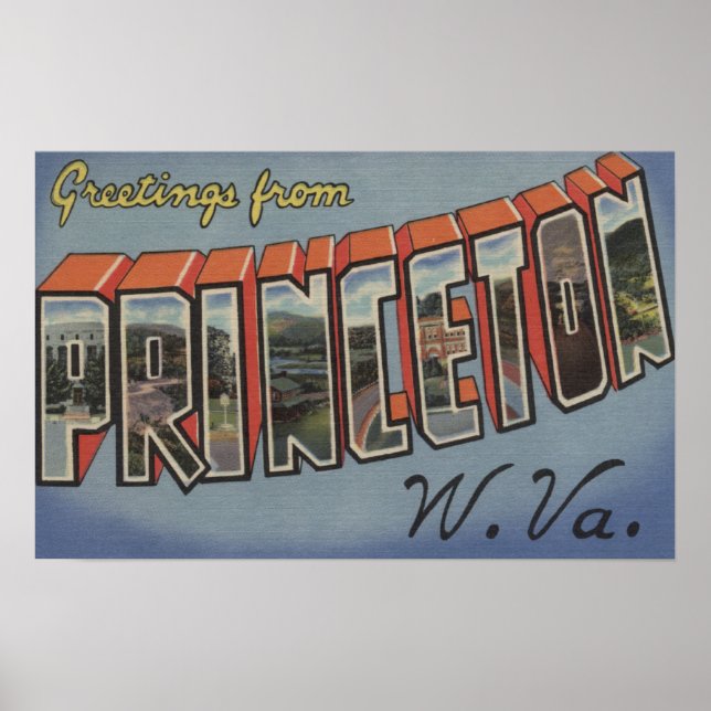 Poster Princeton, Virginie-Occidentale - Grandes SCÈNES (Devant)