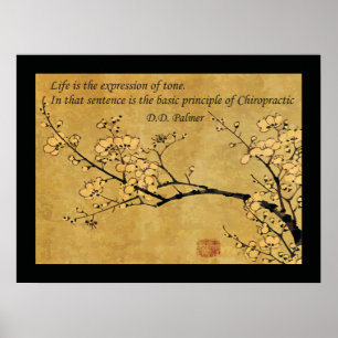 Poster Principe de la citation sur la santé chiropratique