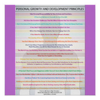 Poster Principes de croissance personnelle et de développ
