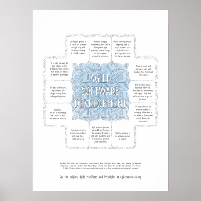 Poster Principes de développement de logiciels agiles (Devant)