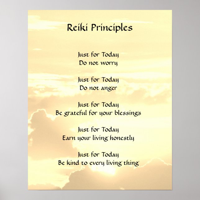 Poster Principes de Reiki (Devant)