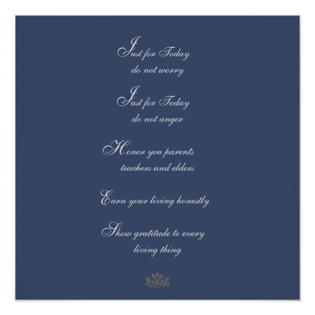 Poster Principes traditionnels du Reiki (Devant)