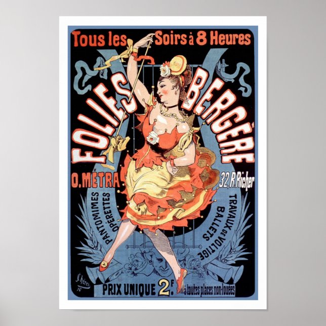 Poster/Print: Folies Bergere - Cheret Poster (Front)