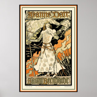 Poster/Print: Jeanne d'Arc, Sarah Bernhardt Poster