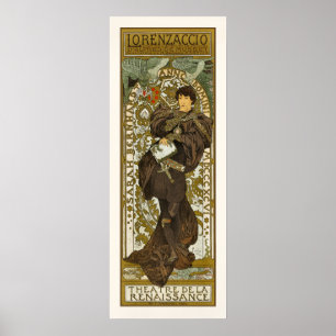 Poster/Print: Mucha - Lorenzaccio - Art Nouveau Poster