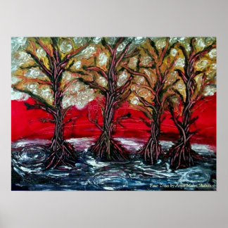 Poster Print of "Four Trees" by Mahri Shelton