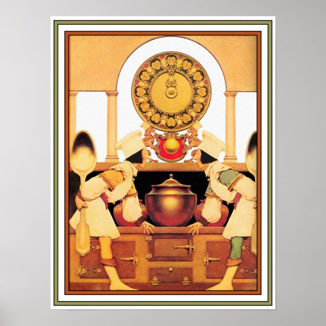 Poster/Print: Two Pastry Cooks - Maxfield Parrish Poster (Front)