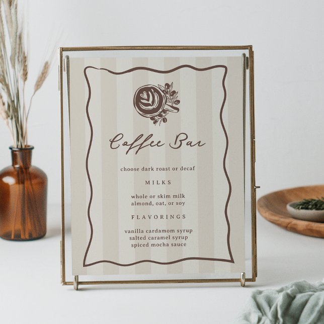 Poster Printable Coffee Bar Menu Sign (Créateur téléchargé)