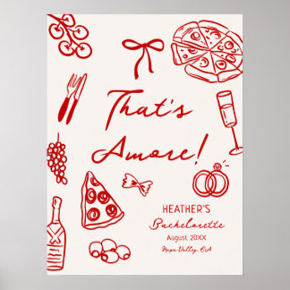 Poster Printable That's Amore Bachelorette Party