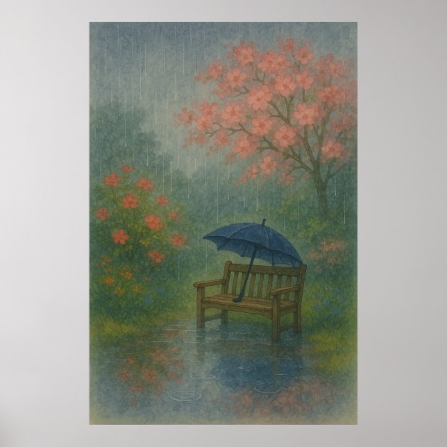 Poster Printemps 10, Repose du Jour de la Pluie, Impressi (Devant)