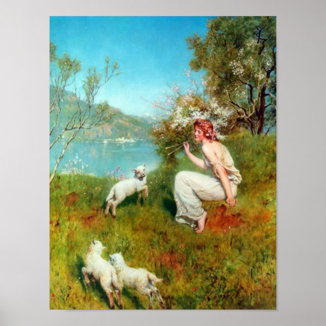 Poster Printemps de John Collier (1850-1934) (Devant)