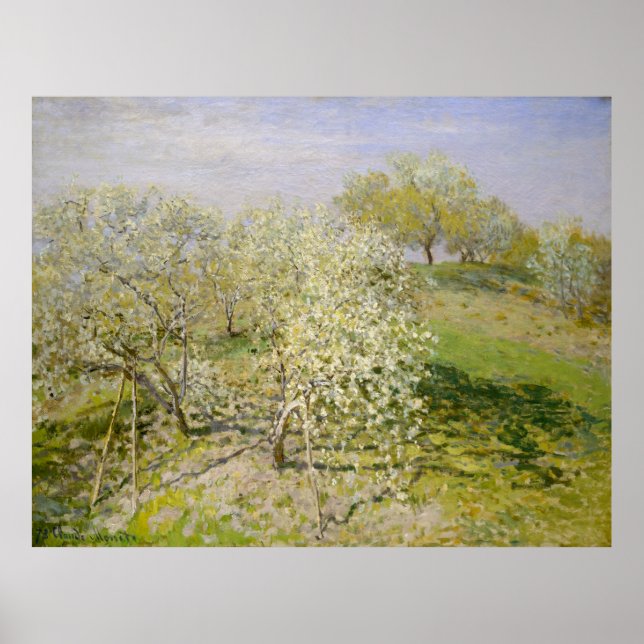 Poster Printemps (Fruits en fleurs) Claude Monet (Devant)
