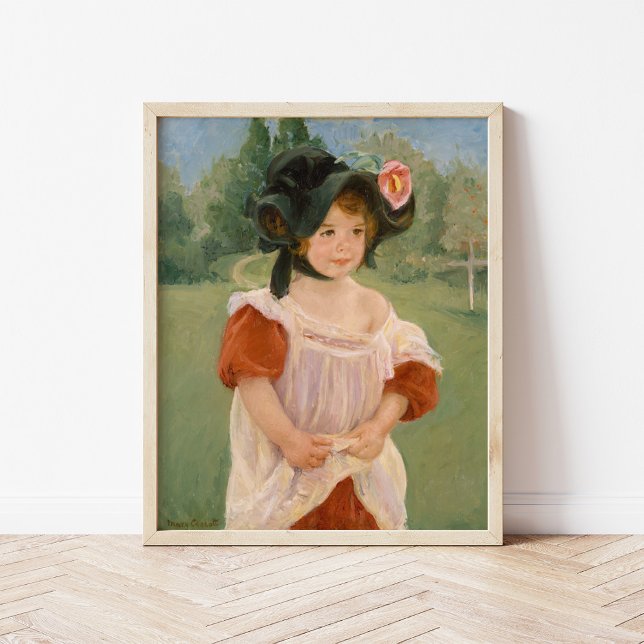Poster Printemps : Margot debout dans un jardin | Mary Ca (Créateur téléchargé)