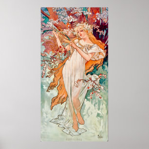 Poster Printemps par Alfons Mucha