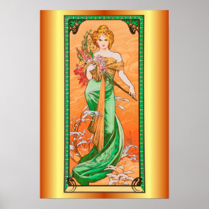 Poster Printemps par Alfons Mucha ~ 1900 ~