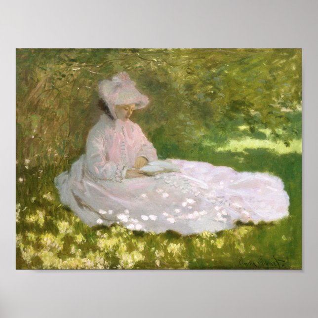 Poster Printemps par Claude Monet (Devant)
